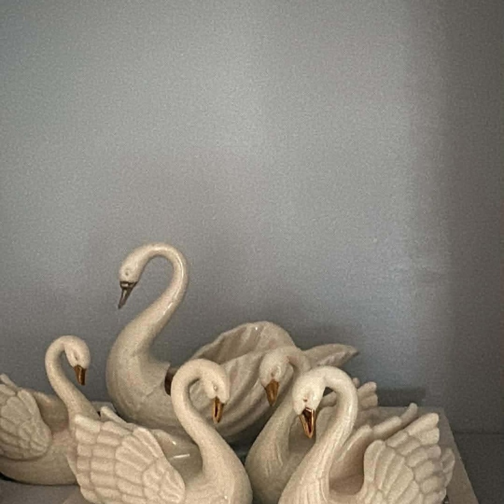 (PRICE FOR TWO) Lenox Swan Figurines